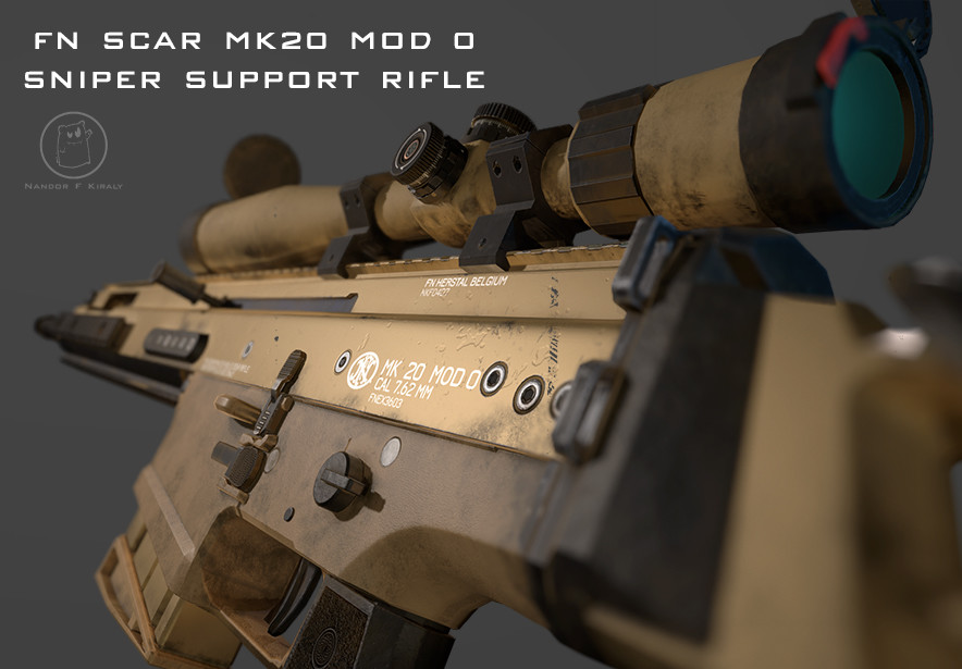 ArtStation - FN Scar MK20 Mod 0 Sniper Support Rifle (SSR)