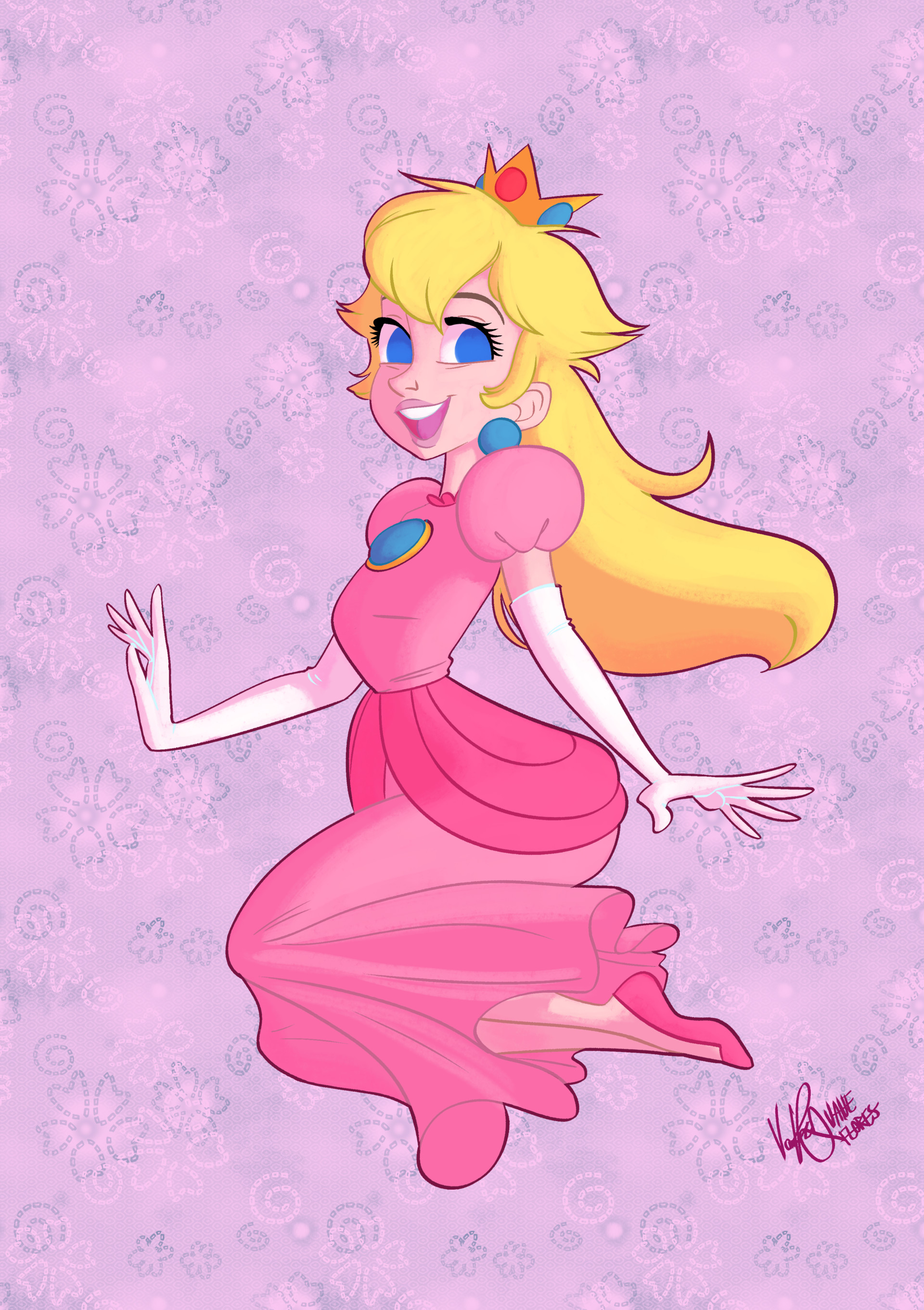 Artstation Princess Peach Commission