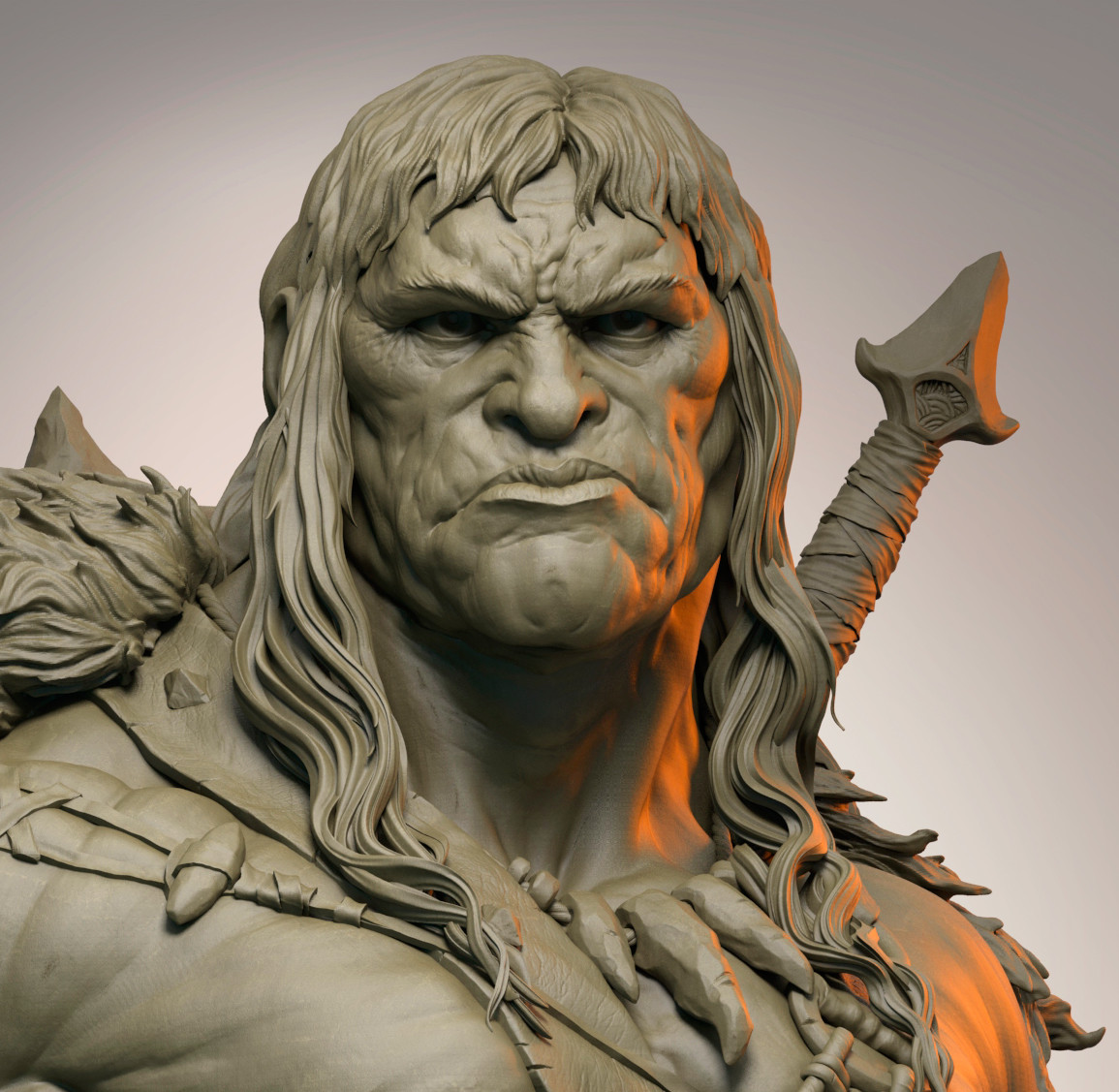 ArtStation - Uruk, the savage (bust)