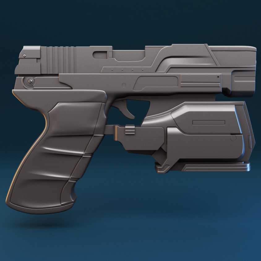 Artstation - Hand Gun (scifi) Wip