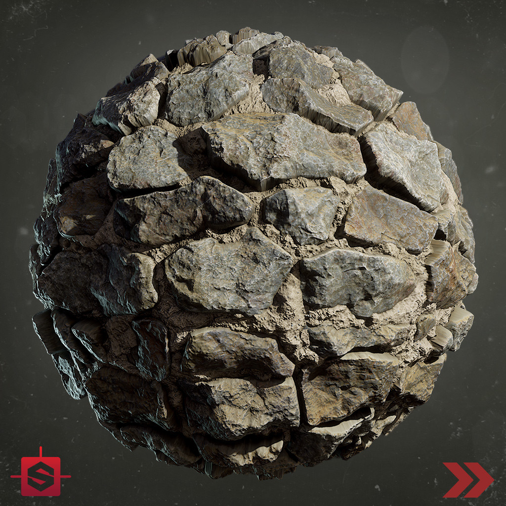 ArtStation - PBR Procedural Stone Wall MiGS 2016