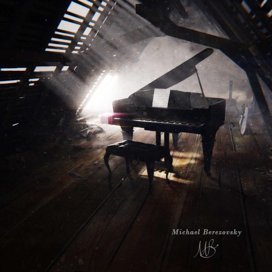 ArtStation - Piano in the attic