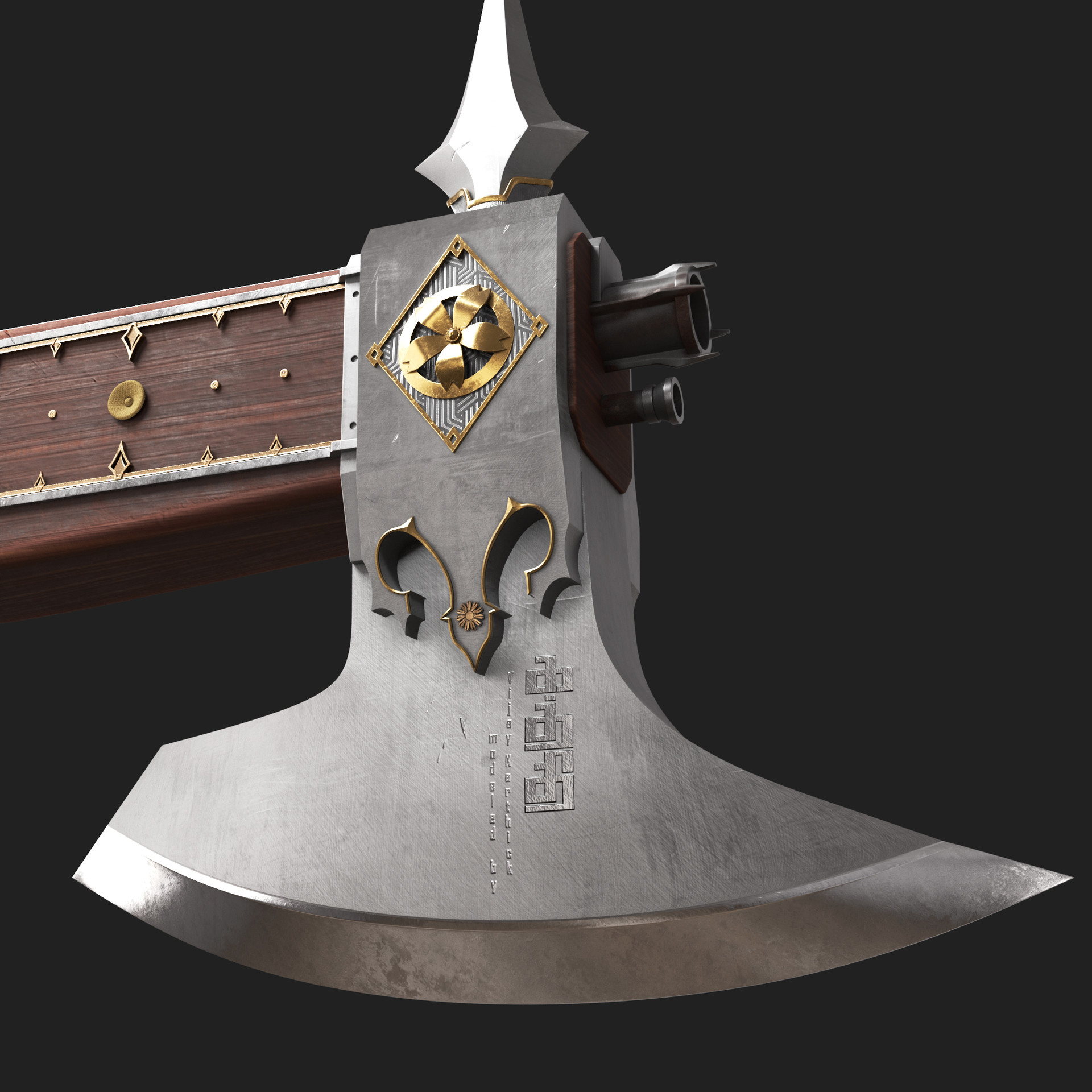 ArtStation - FLINTLOCK AXE RIFLE