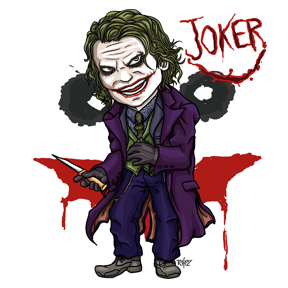 how to draw chibi joker