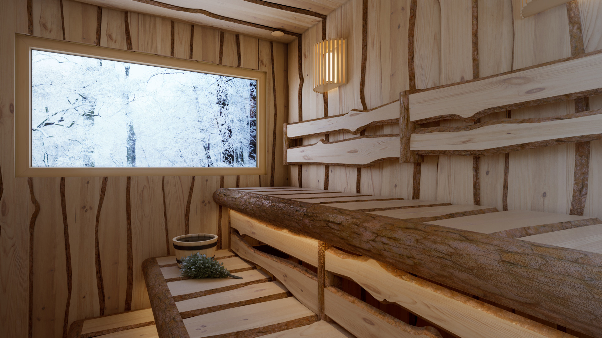 ArtStation - log sauna project