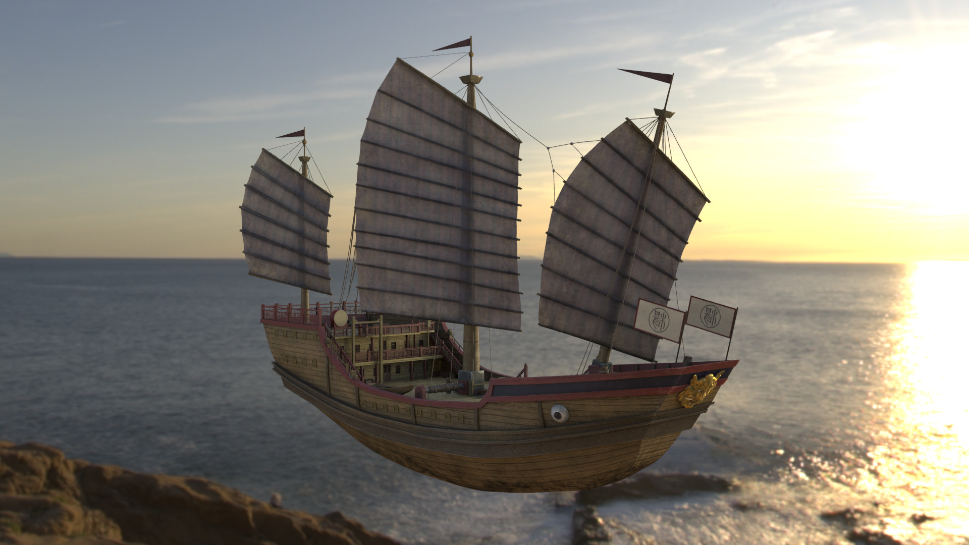 artstation-chinese-ancient-ship-ryan-chen