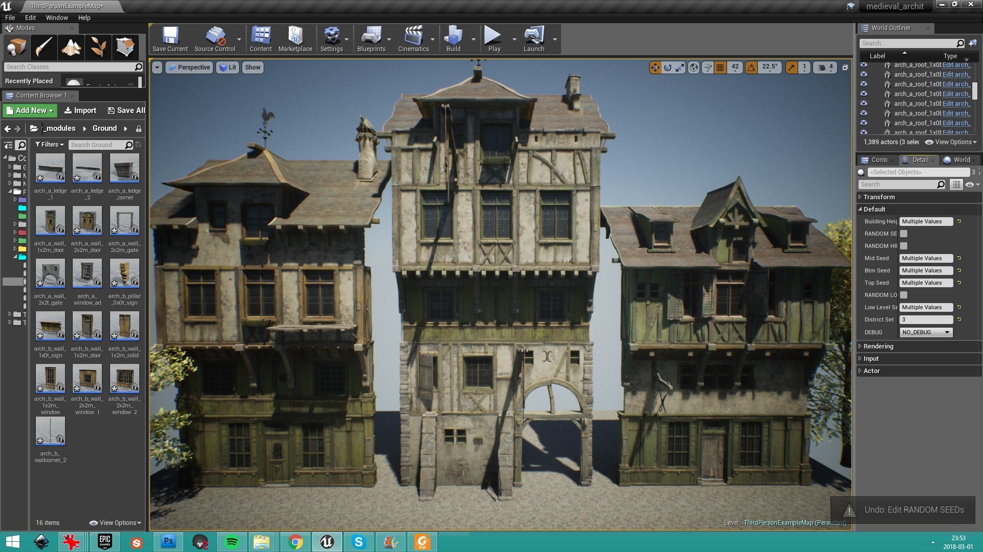 ArtStation - Medieval architecture placeholder [WIP#6] - High+Low level ...