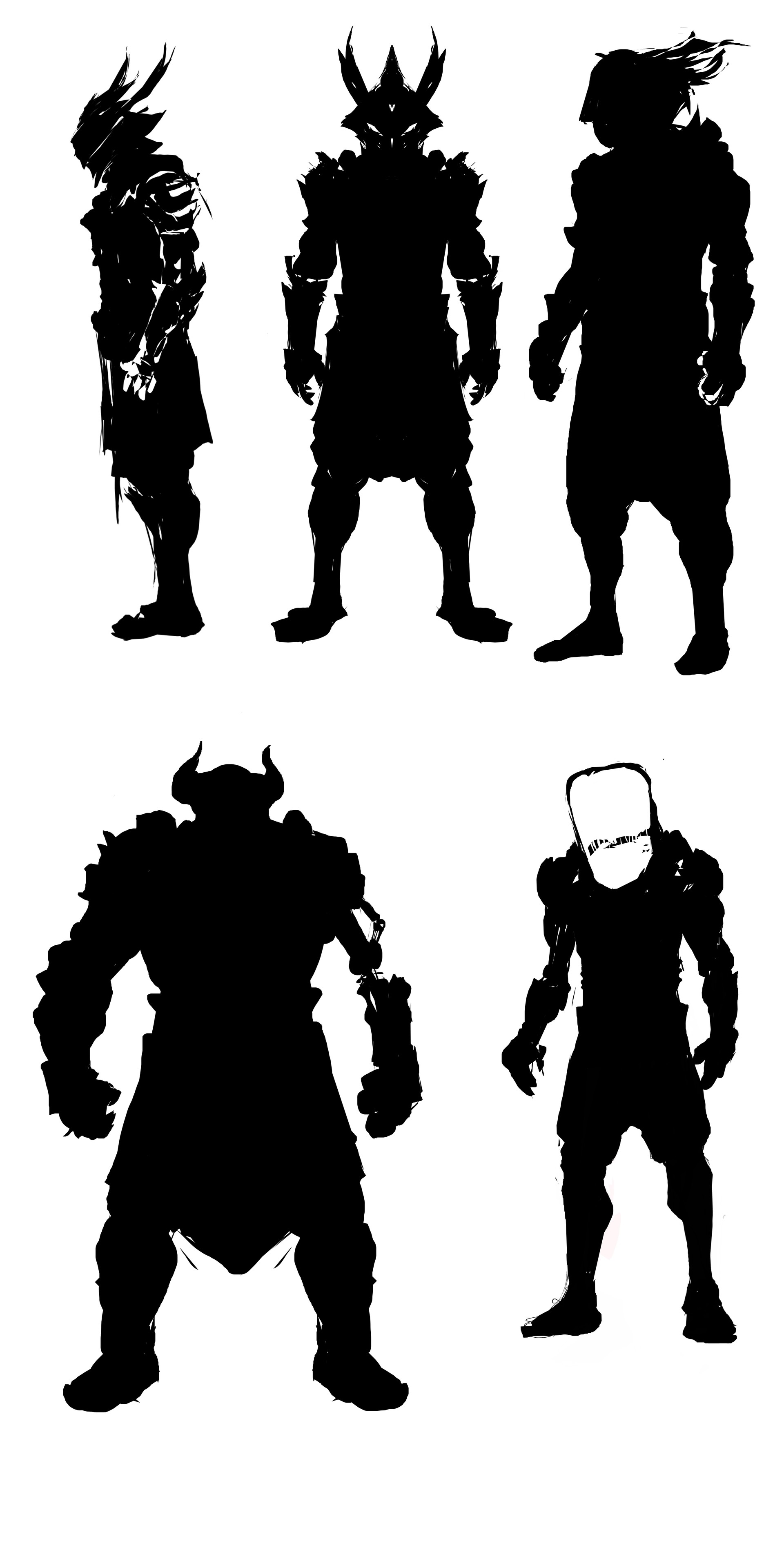 ArtStation - Silhouette sketches