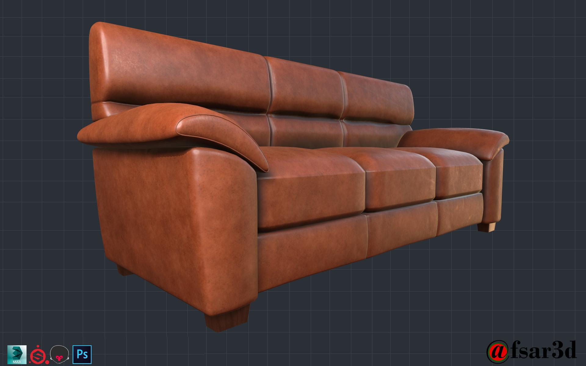 Artstation - Leather Sofa