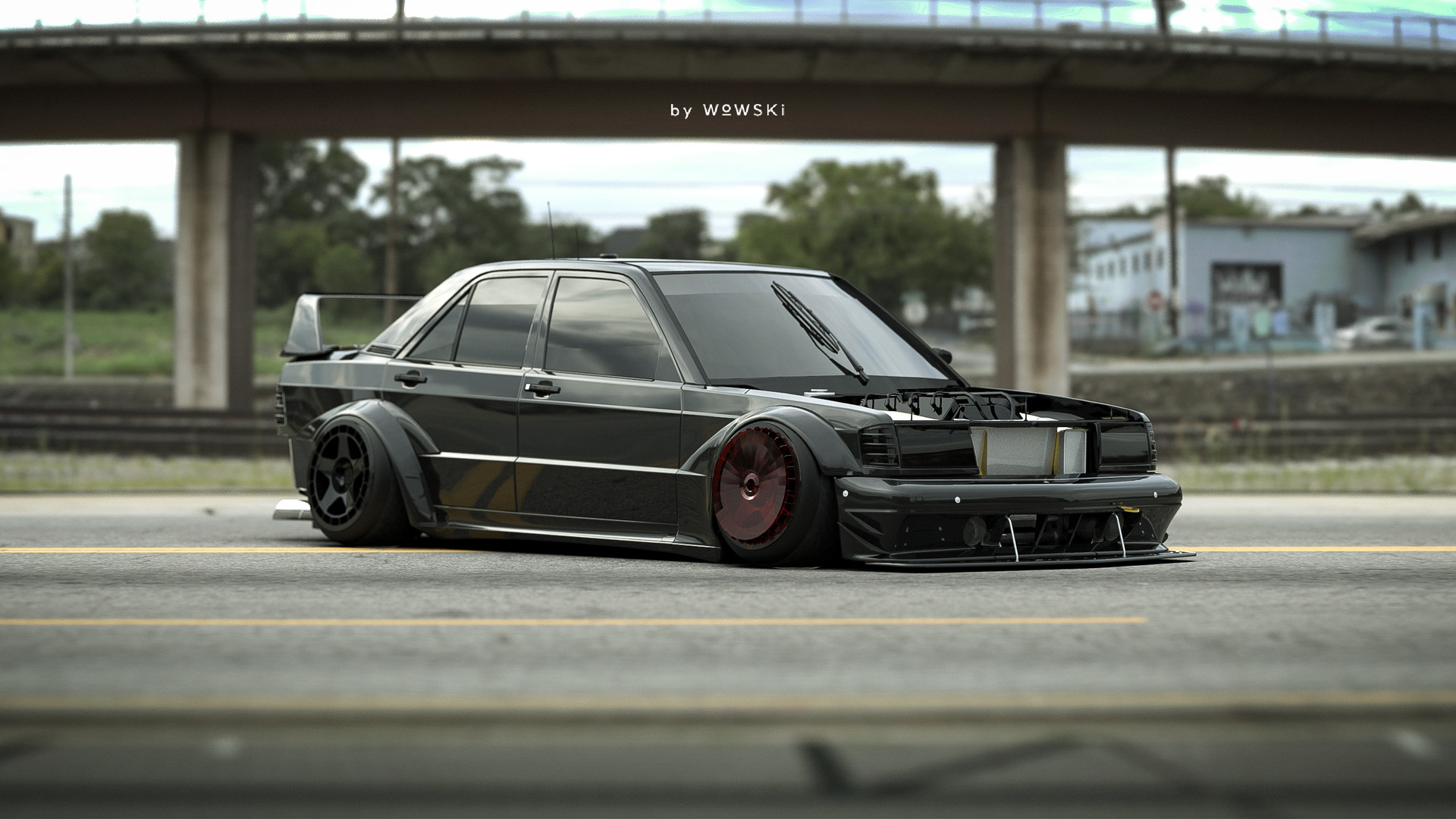 ArtStation - Mercedes E190 Evo 2 Widebody