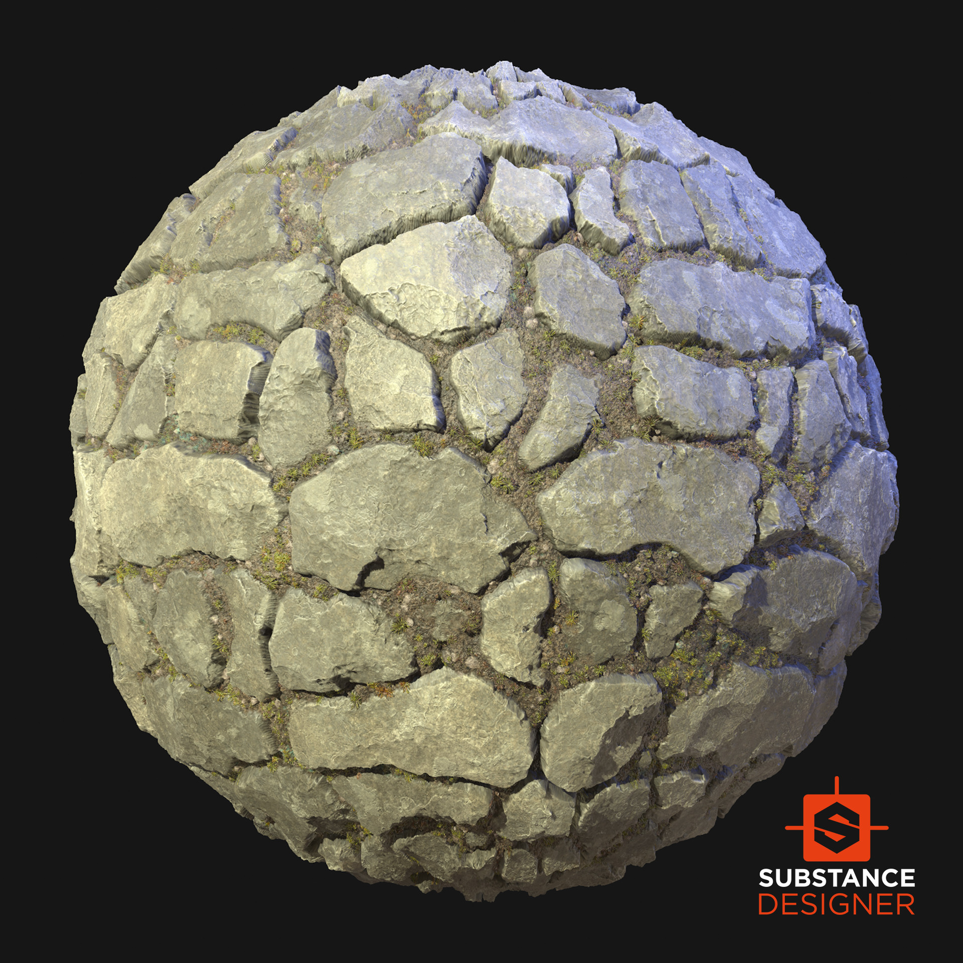 ArtStation - Round Stone Wall