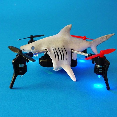 3D printed shark case for Micro Drone
