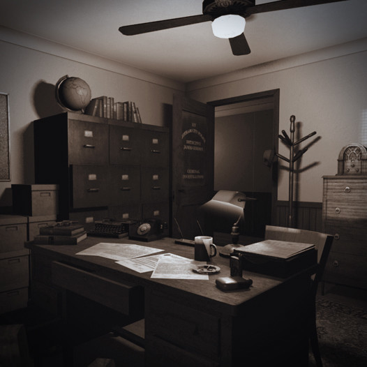 ArtStation - Film Noir Detective's Office