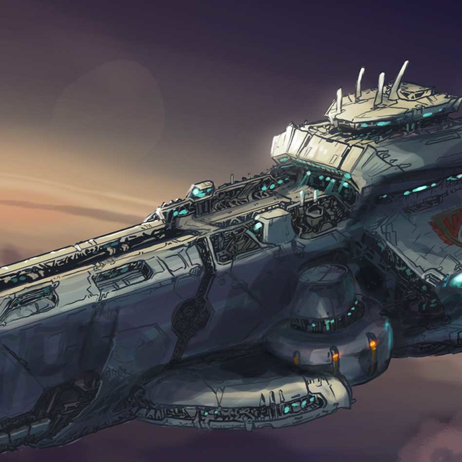 ArtStation - Heavy Dreadnought Spaceship concept