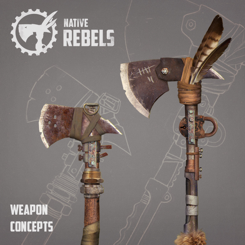 ArtStation - Native Rebels - melee weapon concepts