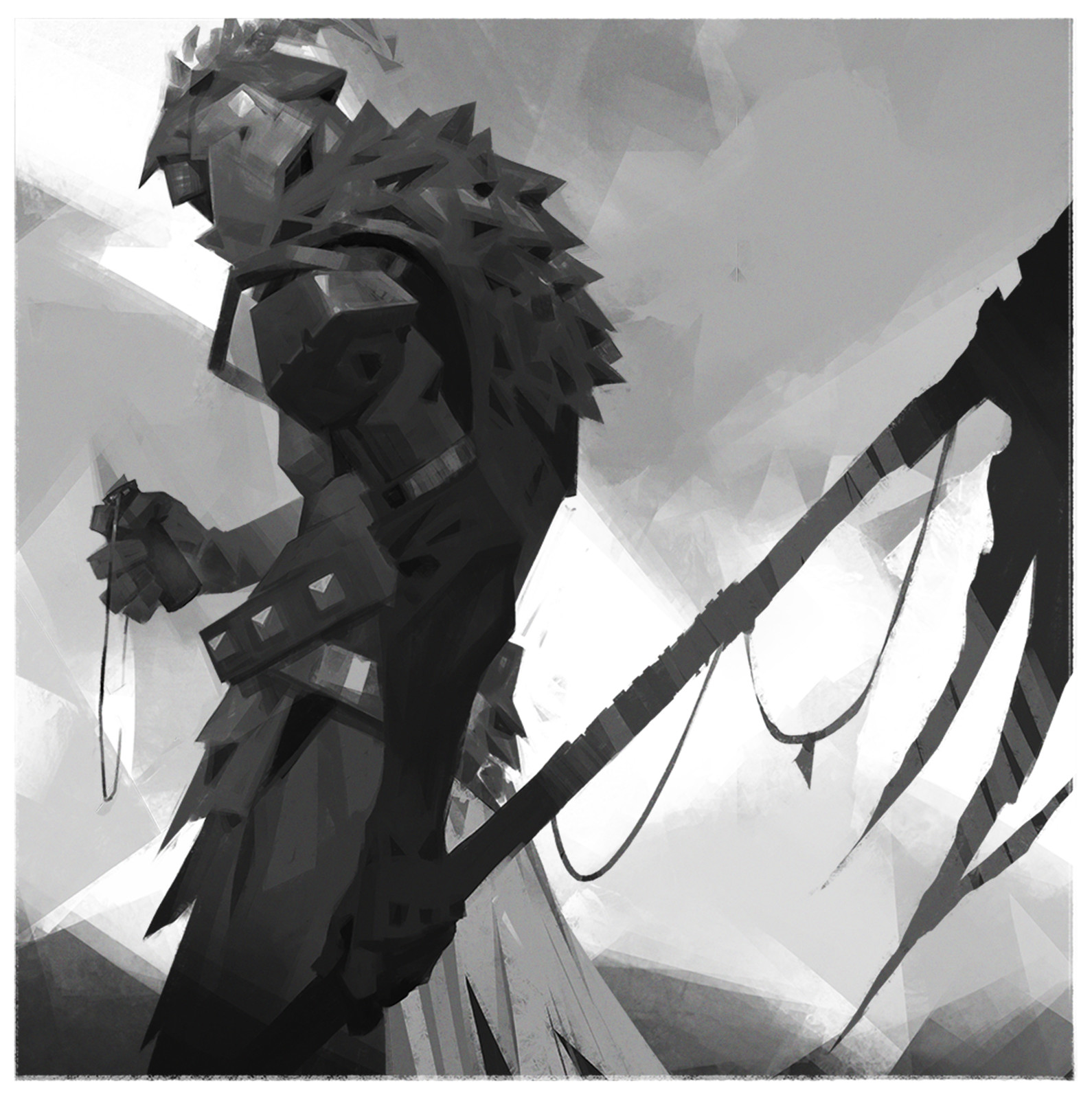 Drunken knight in panic