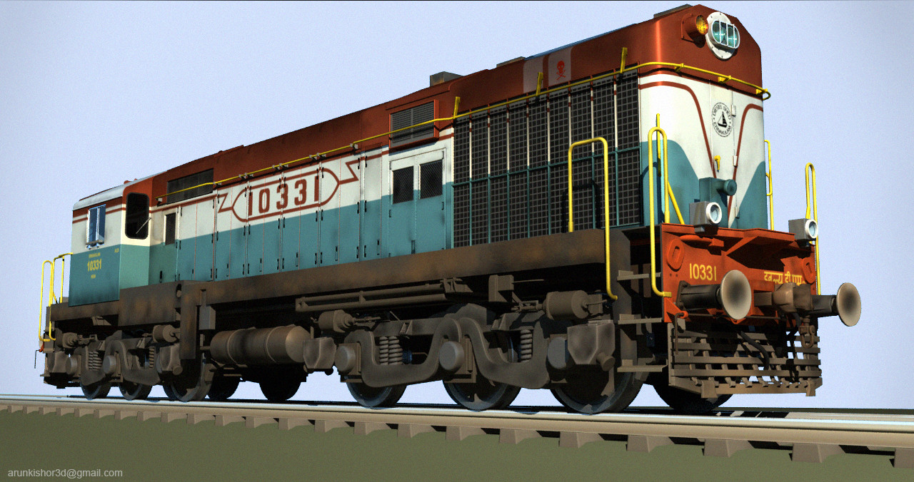 ArtStation - Indian Locomotive Class WDM-2 : 3d Model & Texture