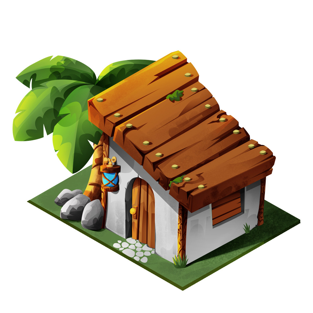 ArtStation - 14 Free Farming Game Assets: Houses and Trees