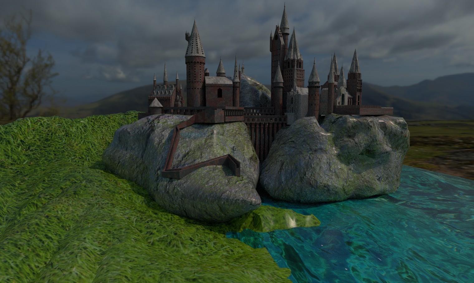 ArtStation - Hogwarts Inspired Castle and Environment