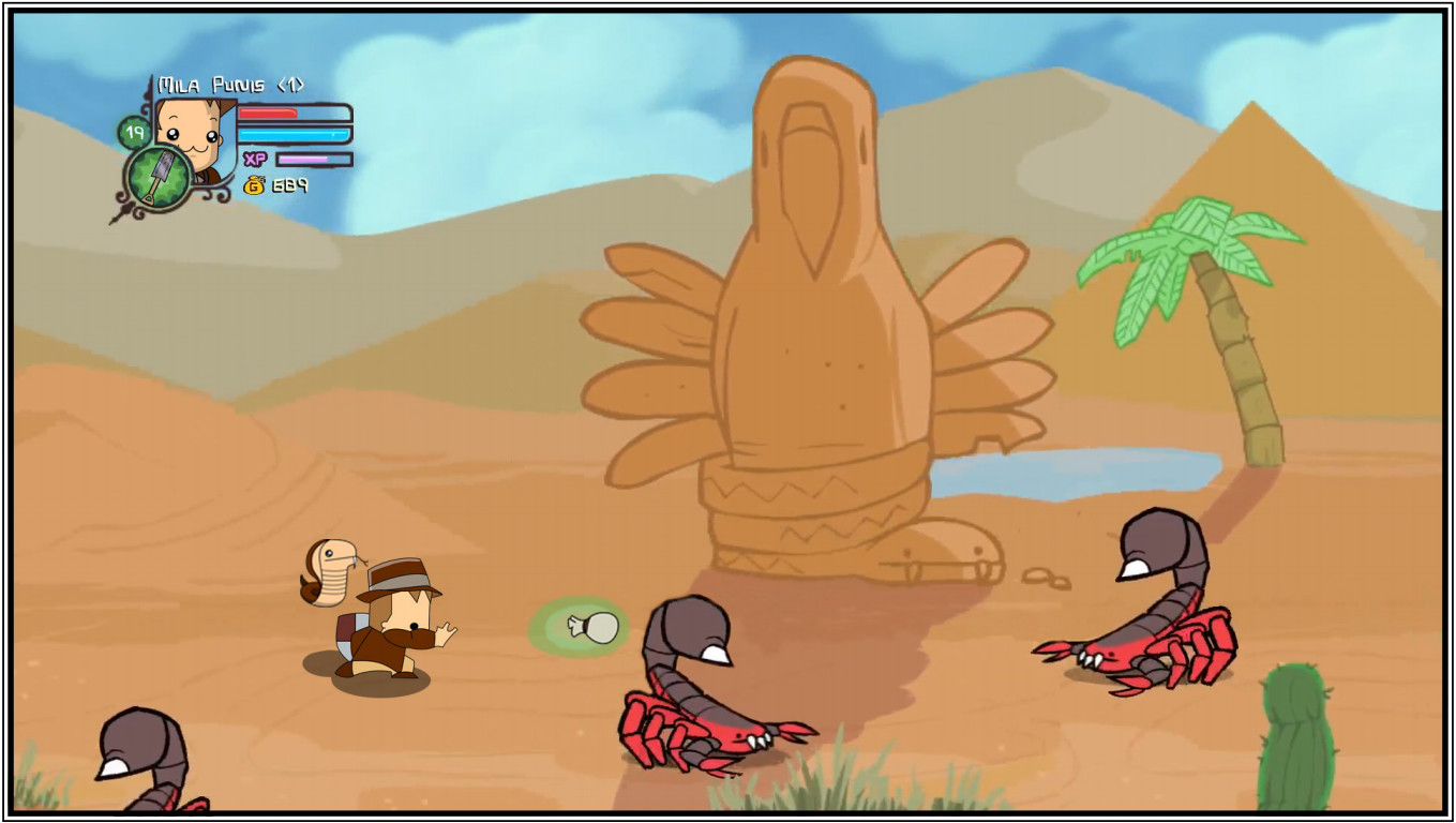 castle crashers character stuck in quicksand