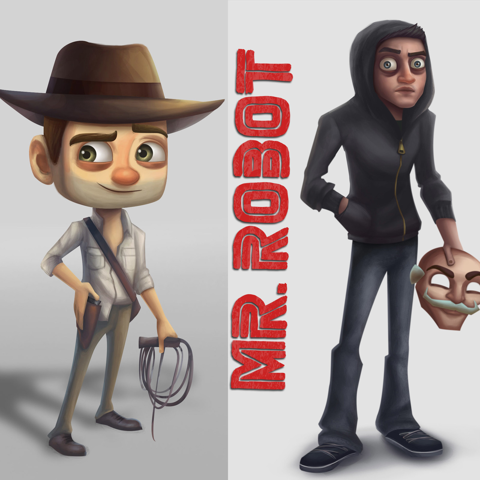 Mr robot indiana jones fanart 