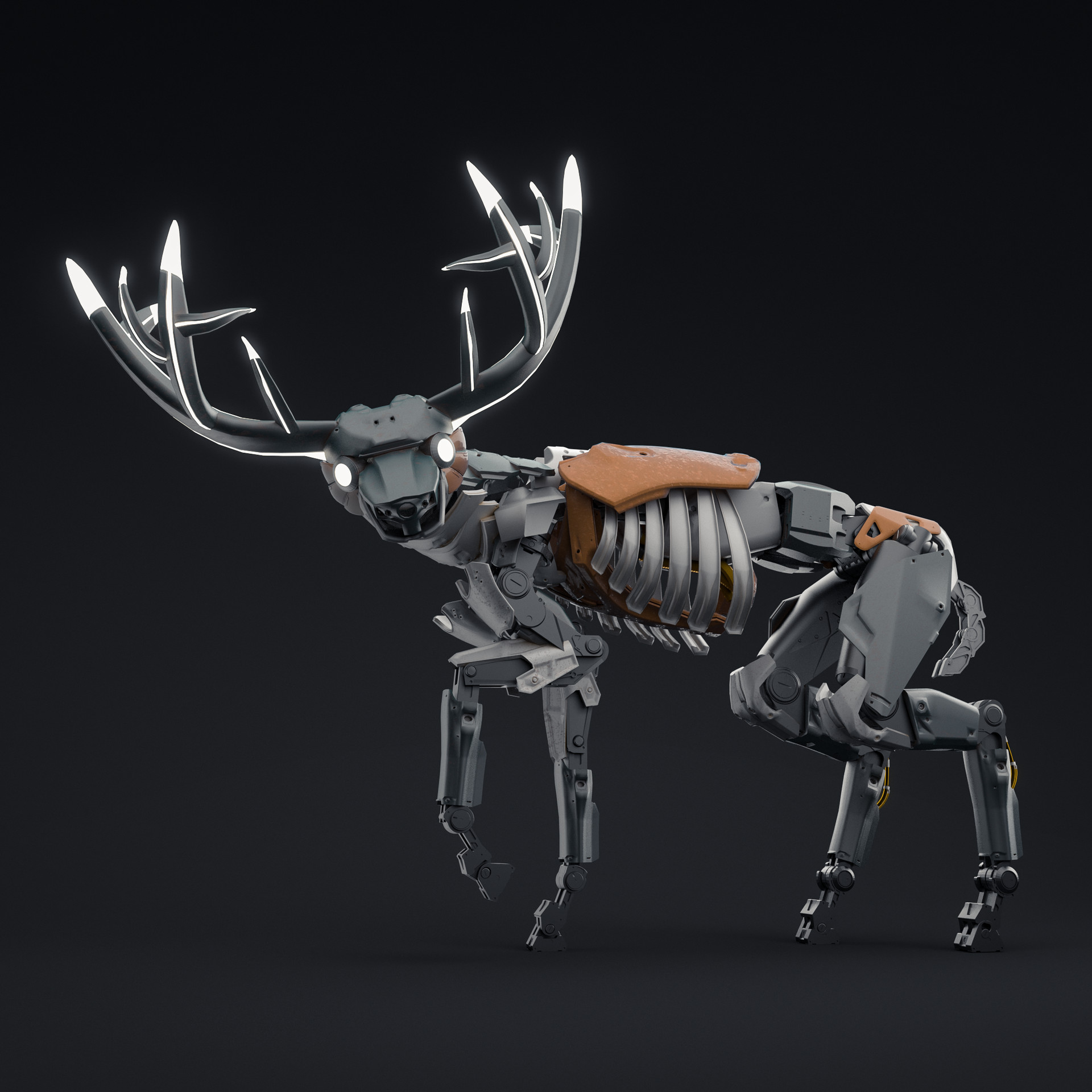 Modern Mecha Robotic Fawn Deer Logo Graphic by Rupture · Creative