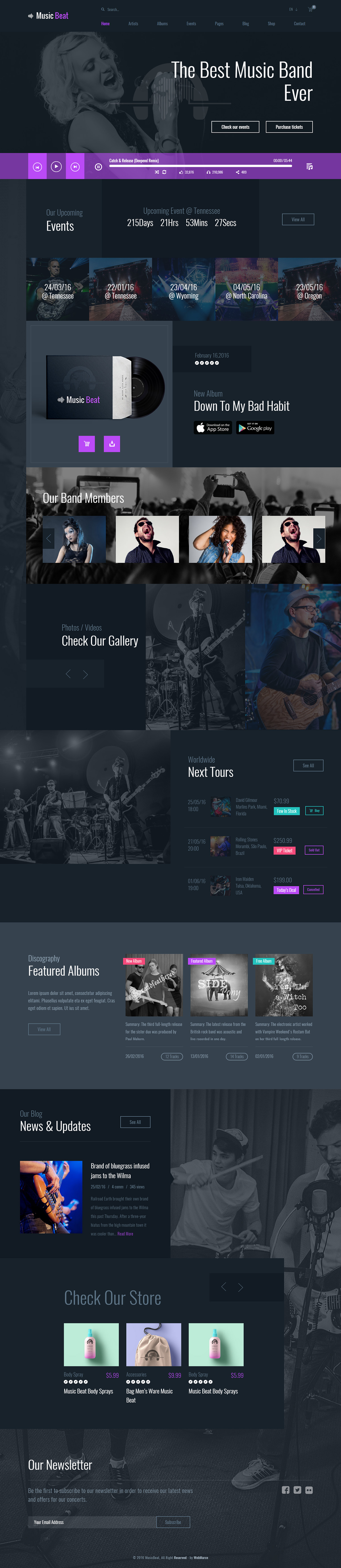 ArtStation - Music Beat Website Design