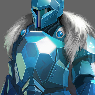 Ben walsh crystal armor blue helmet small cover artstation