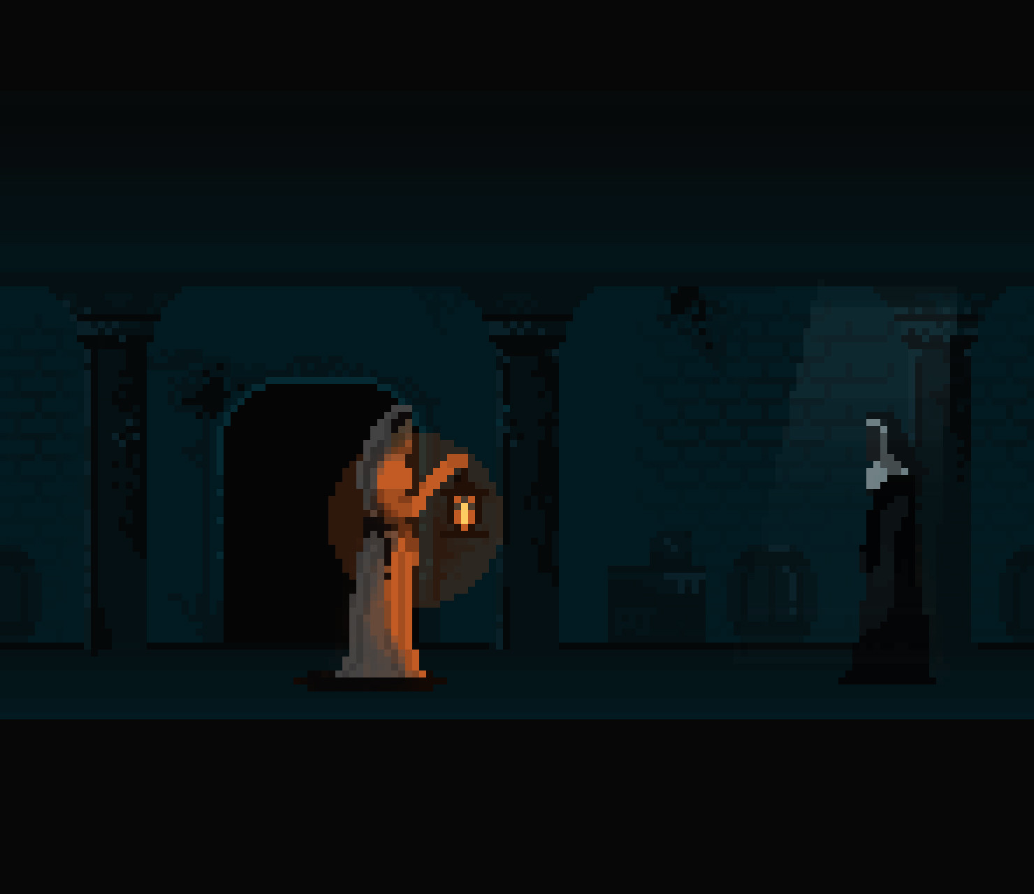 ArtStation - Pixel Art Horror Game Backgrounds