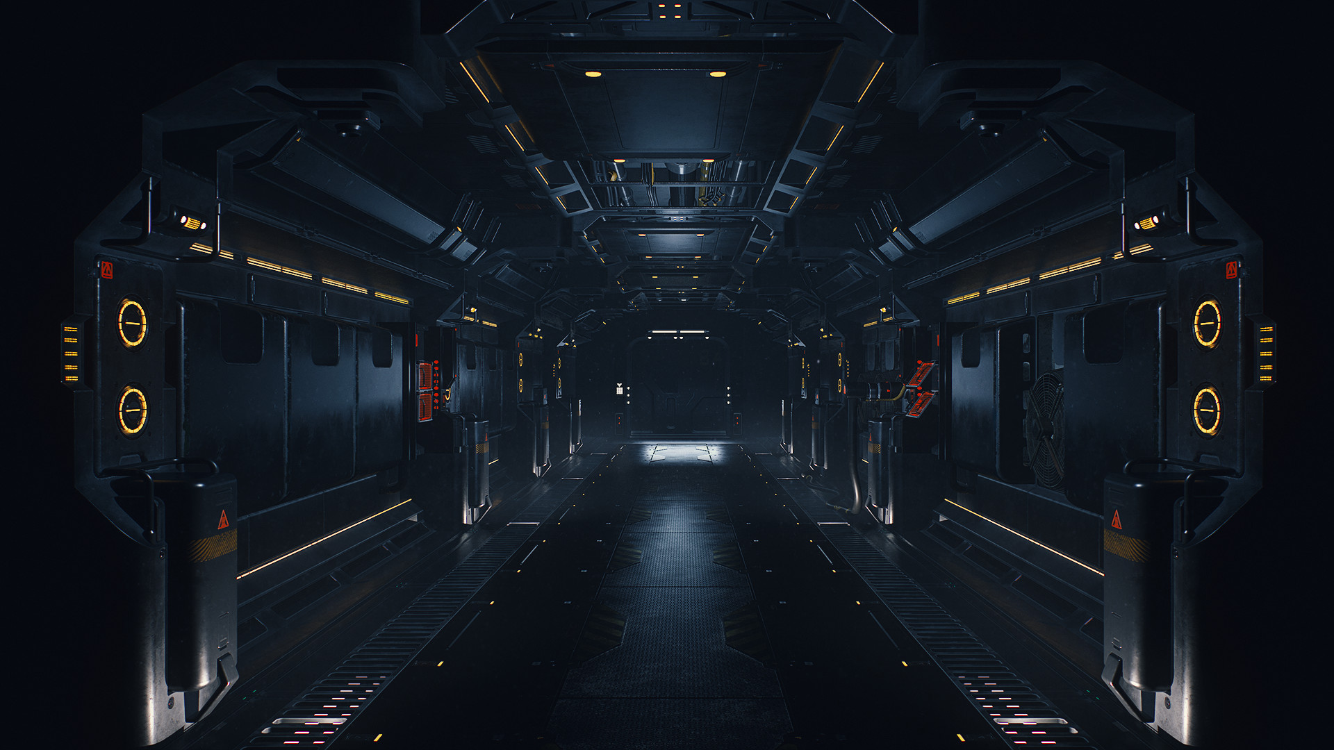 ArtStation - Modular Sci-Fi Corridor. Fan Control Room B4