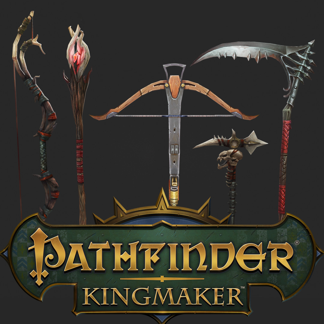 Visual presentation of clippings of fighter's outfit with several weapons :  r/Pathfinder_Kingmaker