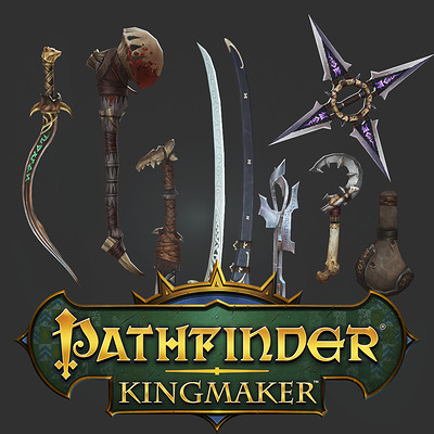 Visual presentation of clippings of fighter's outfit with several weapons :  r/Pathfinder_Kingmaker