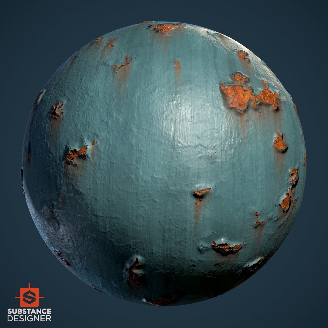 ArtStation Rusted Chipped Paint Substance