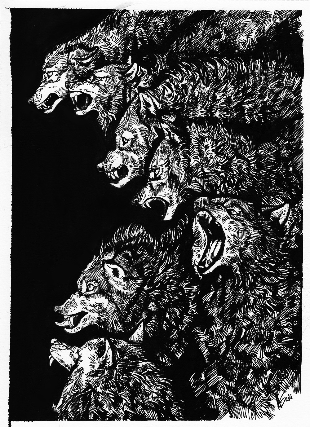 ArtStation - Seven wolves