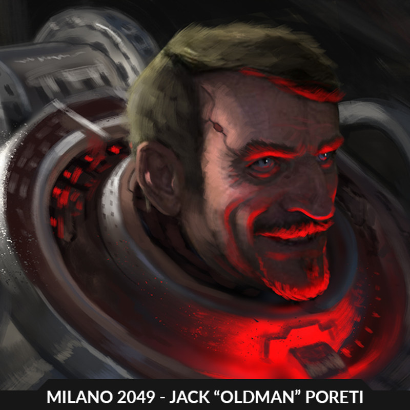 MILANO 2049 - Jack "Oldman" Poretti, concept sketch