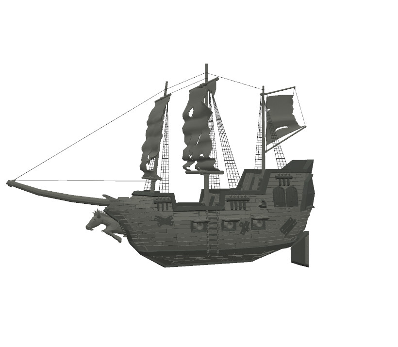 ArtStation - Stylized Pirate Ship - Untextured