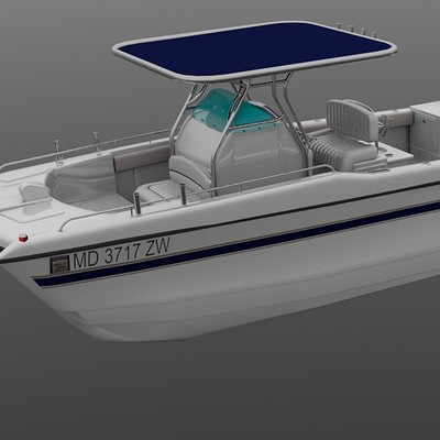 3d Model Bass Boat