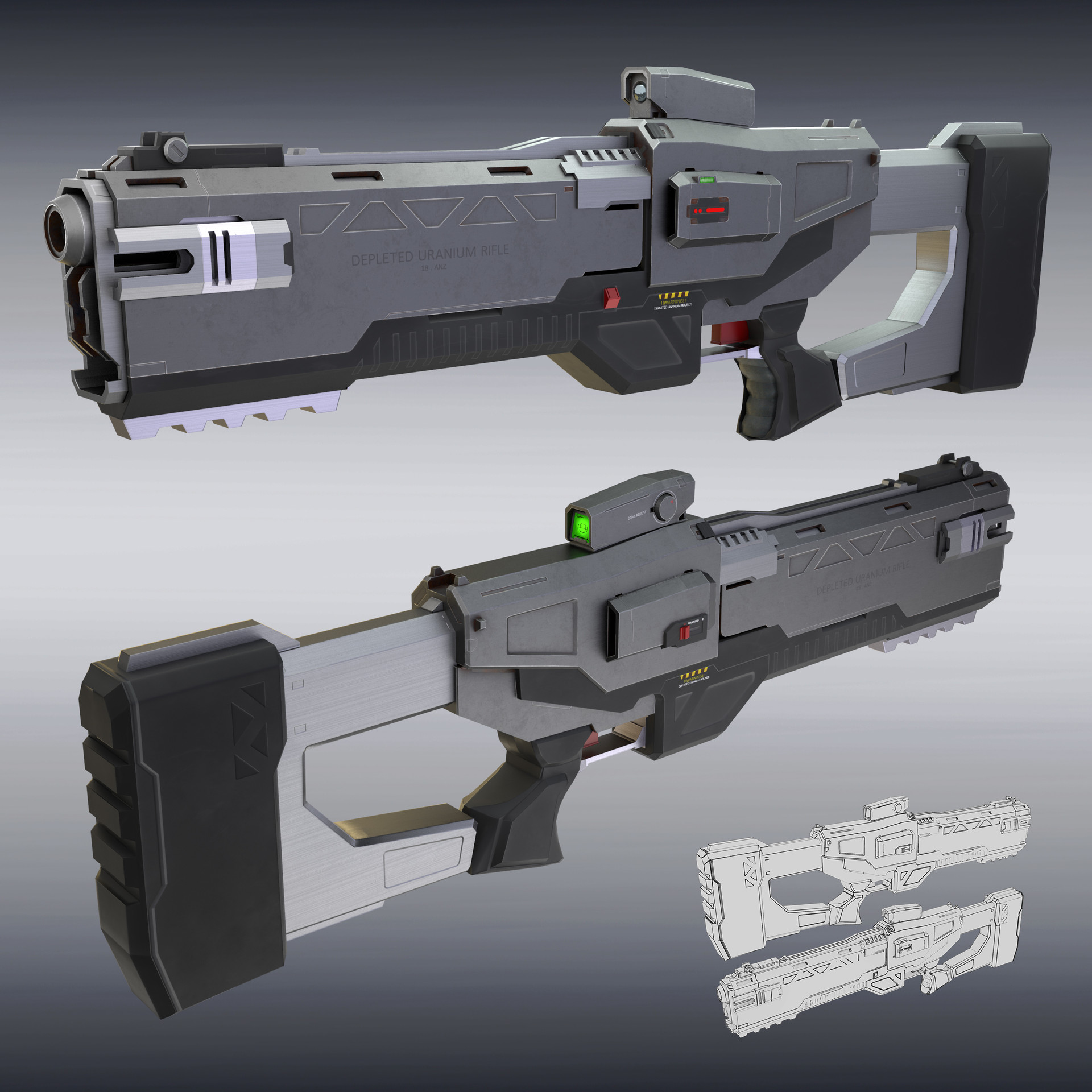 ArtStation - depleted uranium rifle