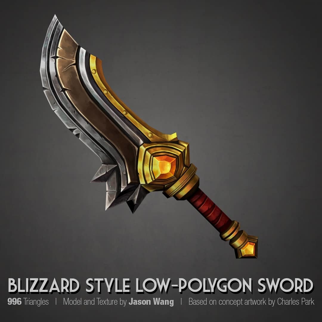 ArtStation - Low Poly Dailies - Diamond Sword