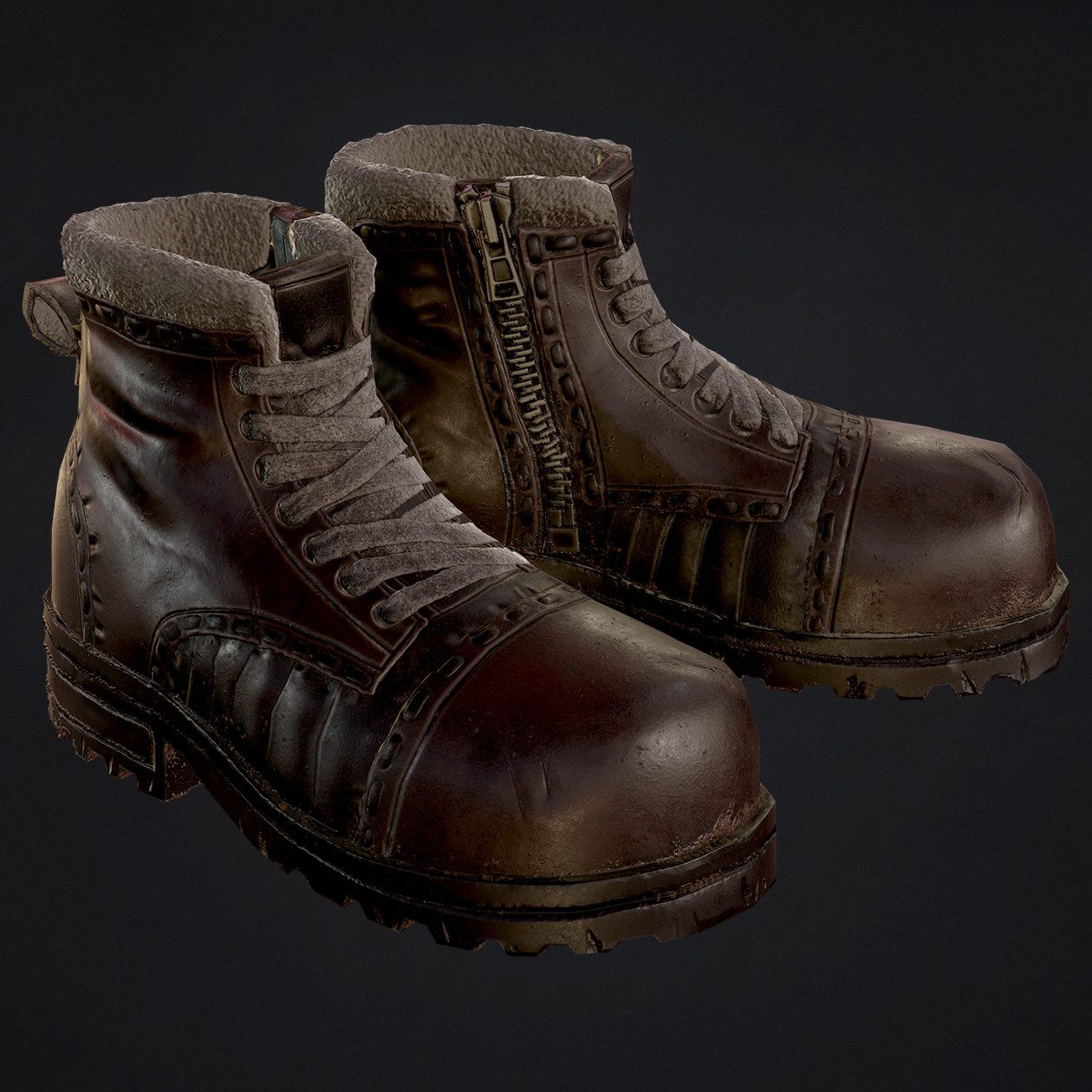 Mateo Costa - Art/Creative Director and 3D Artist - Leather boots