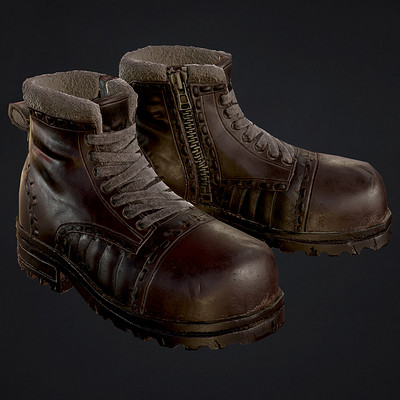 Leather boots