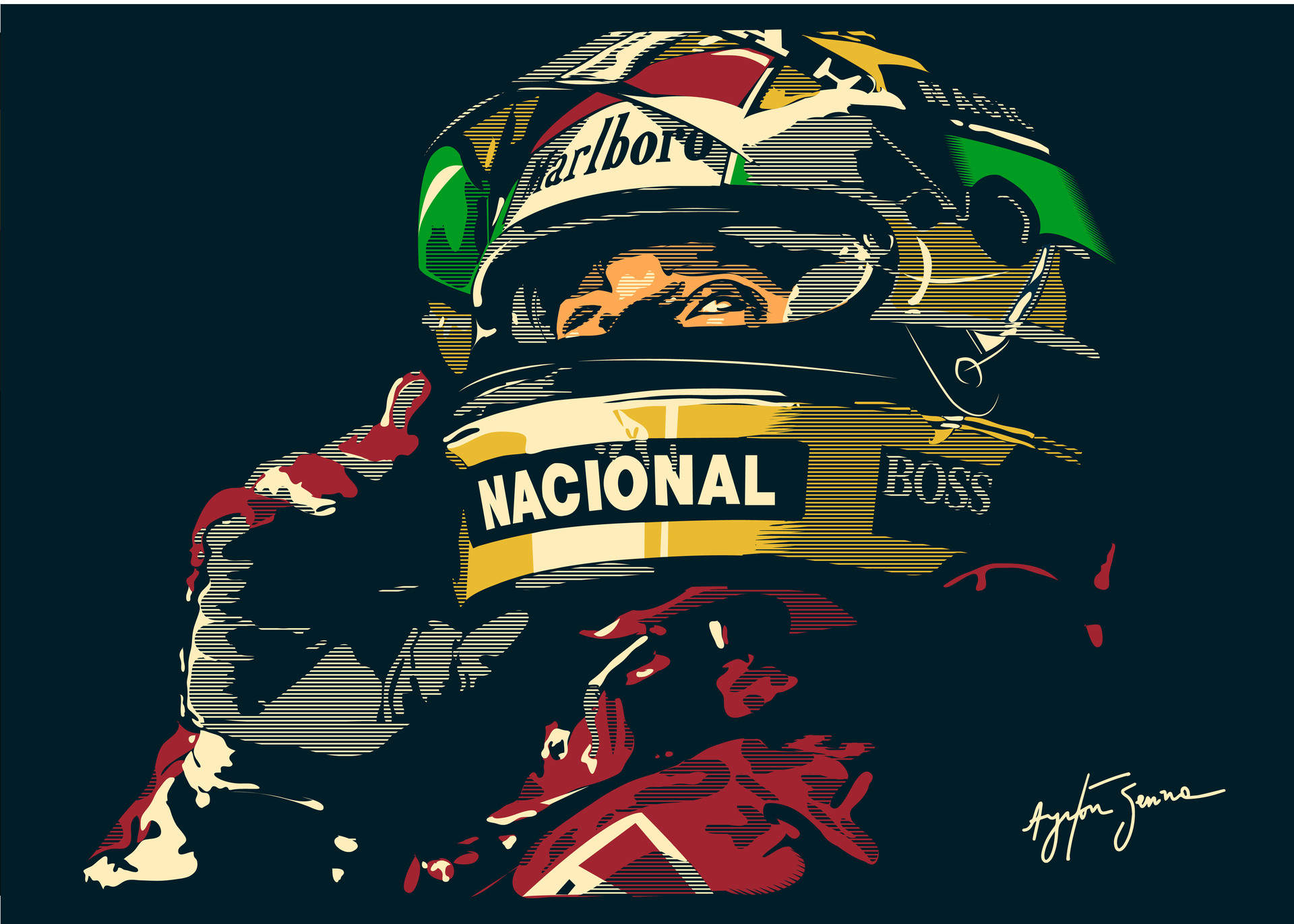 ArtStation - Ayrton Senna Helmet