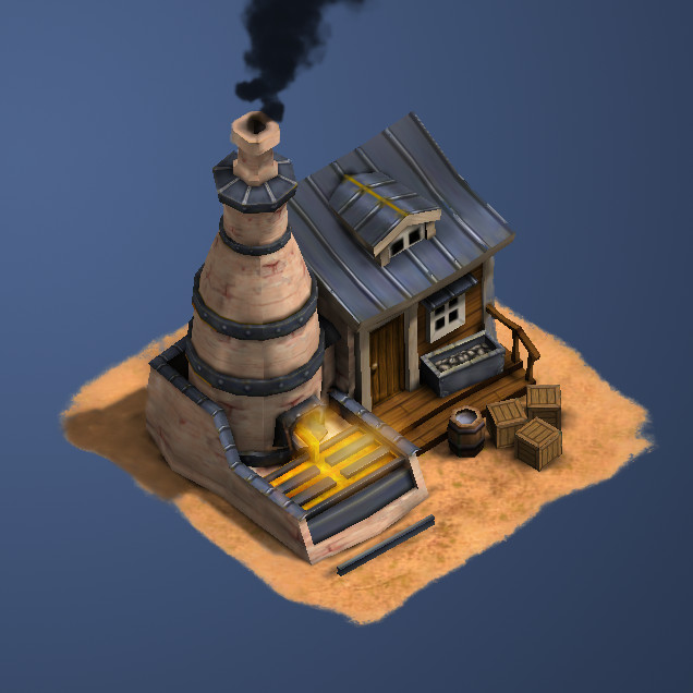 ArtStation - Iron Smelter building (Compass Point: West)