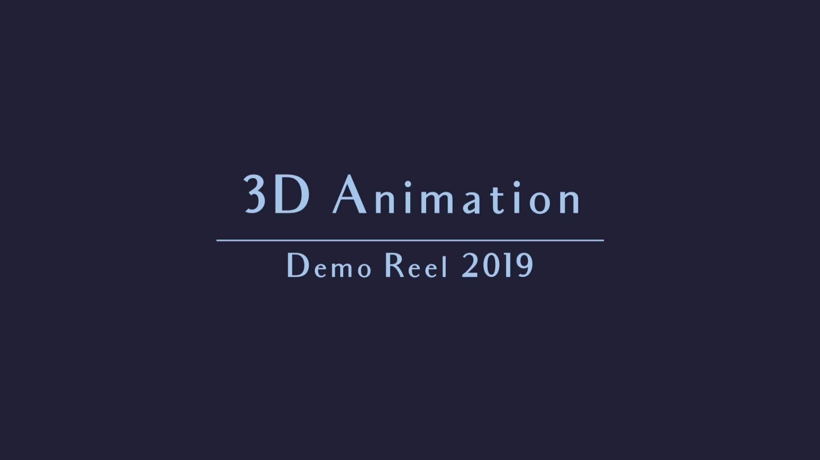 ArtStation - 3D Animation Demo Reel 2019