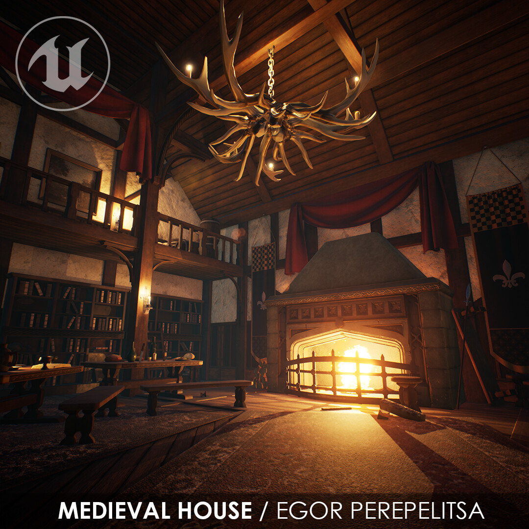 ArtStation - UE4 Medieval house interior