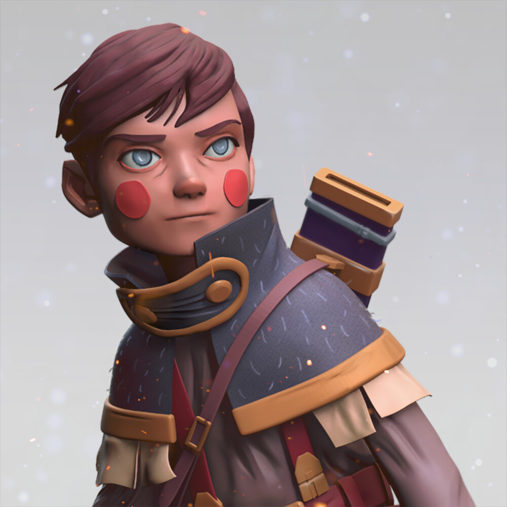 ArtStation Jake Hyatt character fan Sculpt