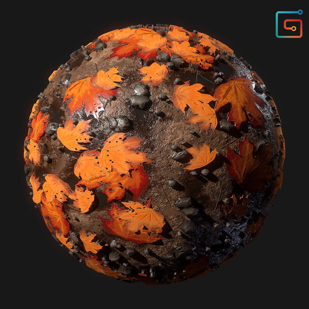 ArtStation Autumn Floor with Leaves Substance
