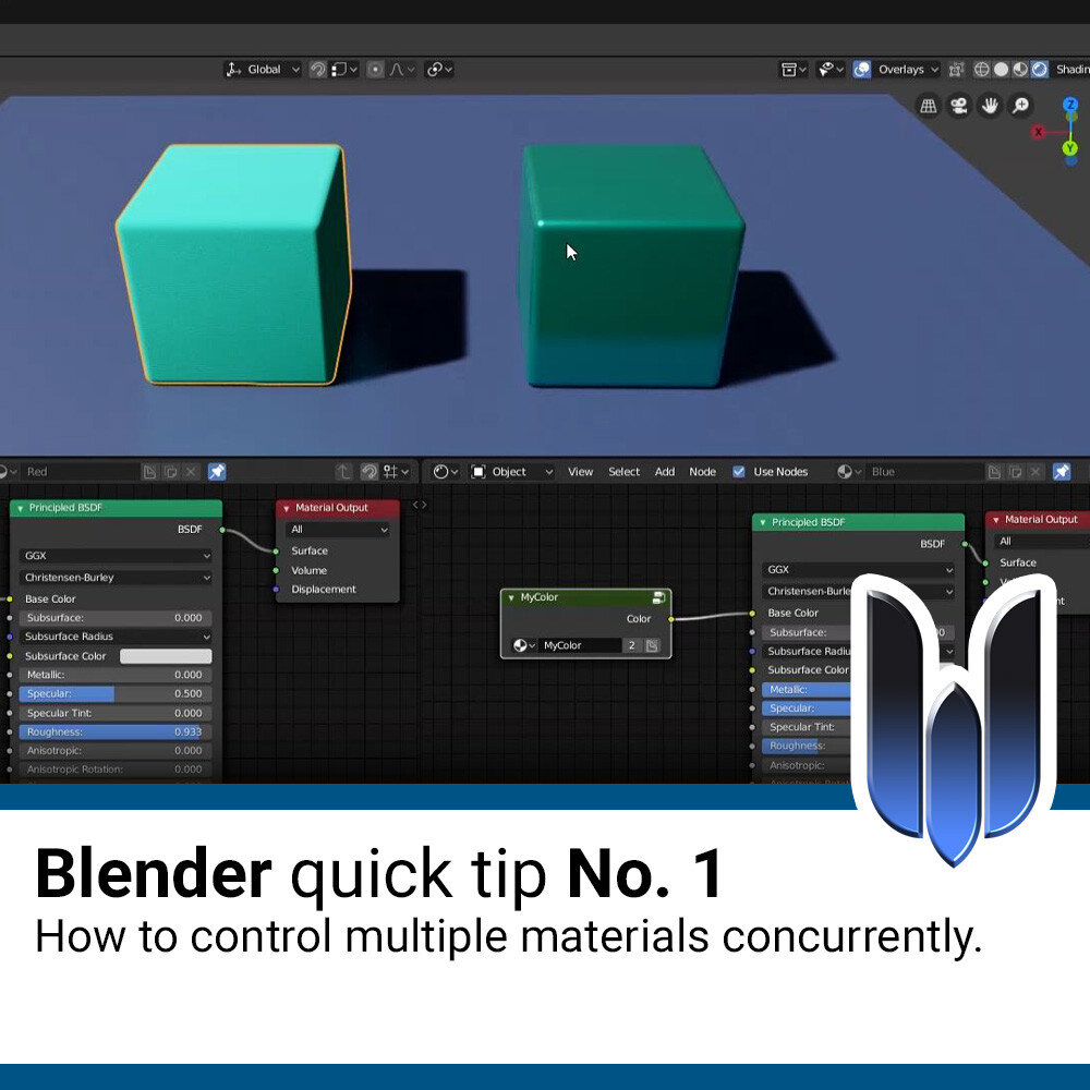 ArtStation - Blender quick tip No. 1 - Control multiple materials ...