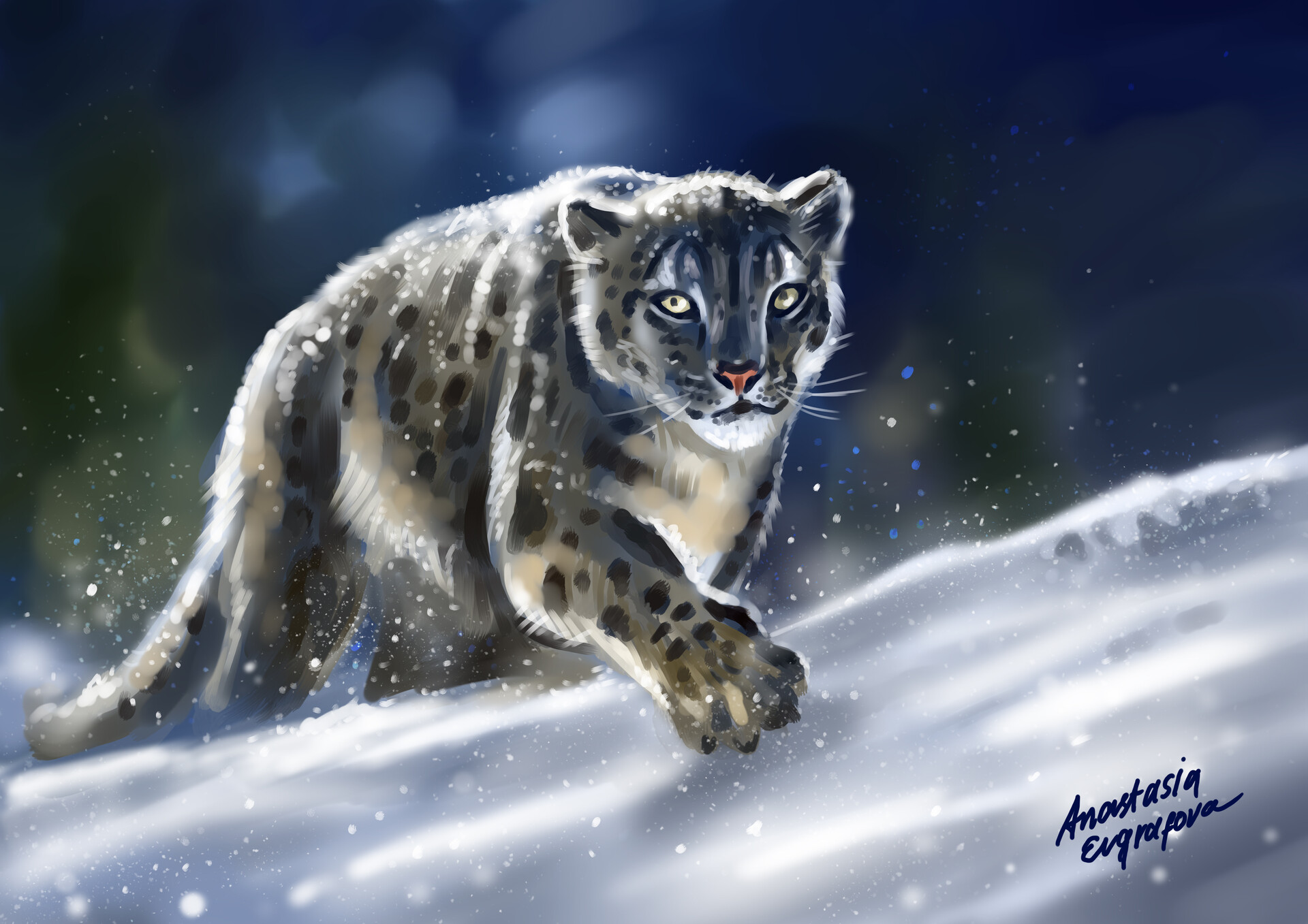 Leopard Snow художник