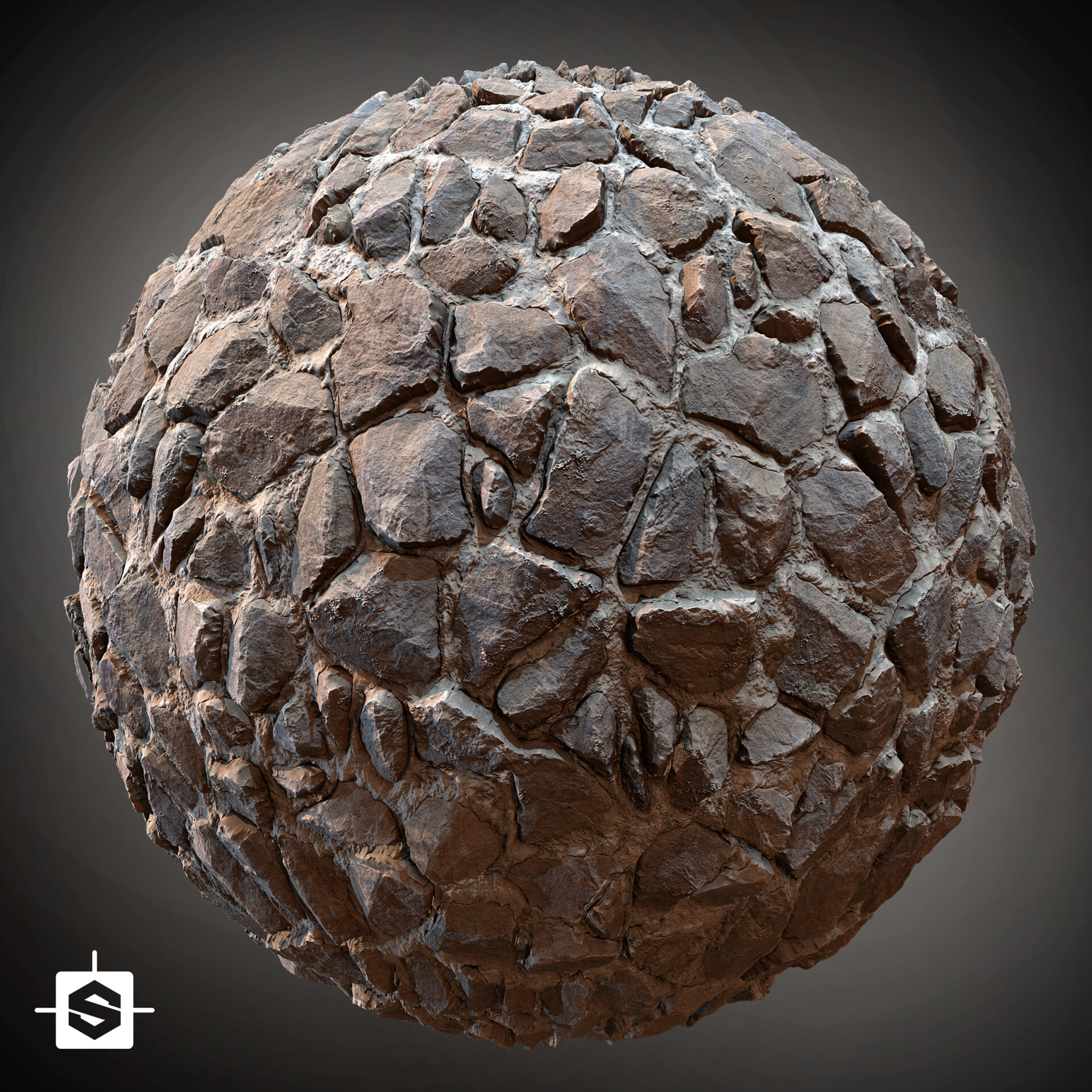 ArtStation - Stone Mortar Wall - Substance